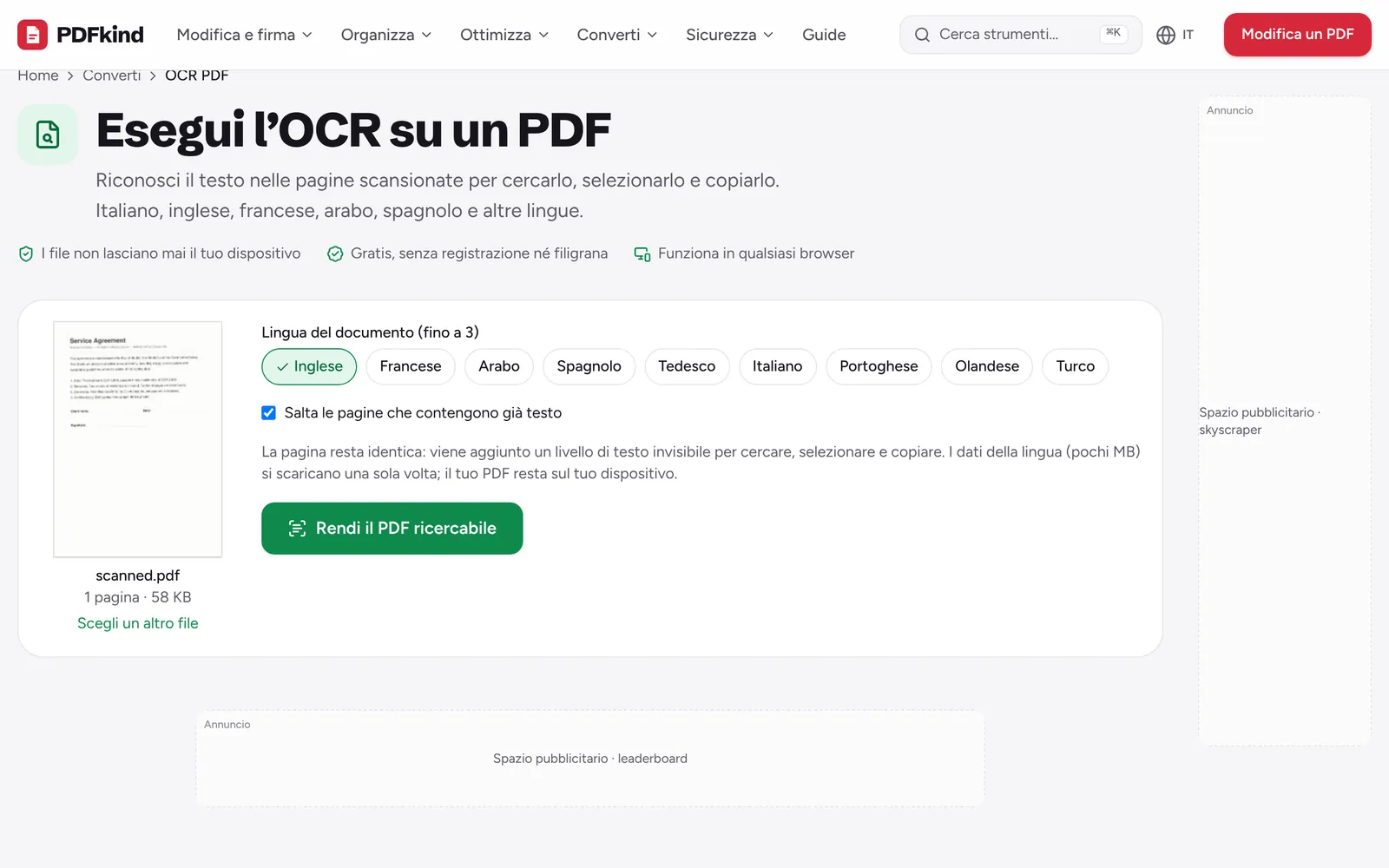 Apri OCR PDF