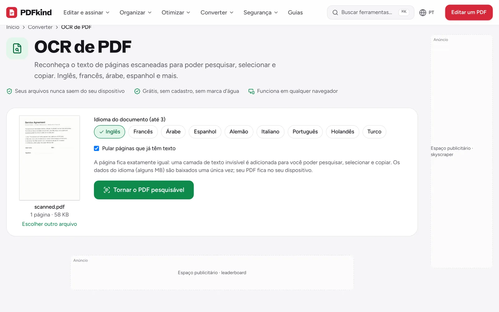 Abrir OCR de PDF