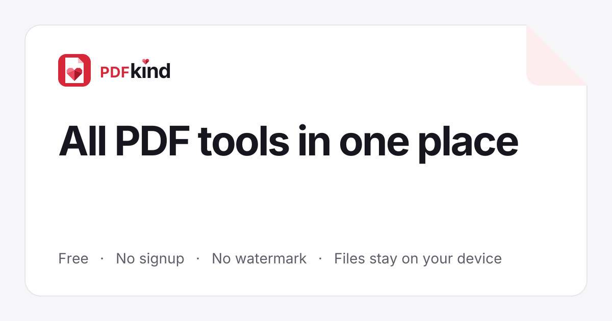 All 128 Free PDF Tools Online | PDFkind
